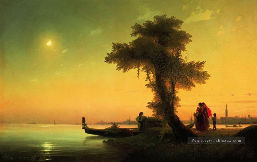 vue sur la lagune de Venise 1841 Romantique Ivan Aivazovsky russe Peintures à l'huile